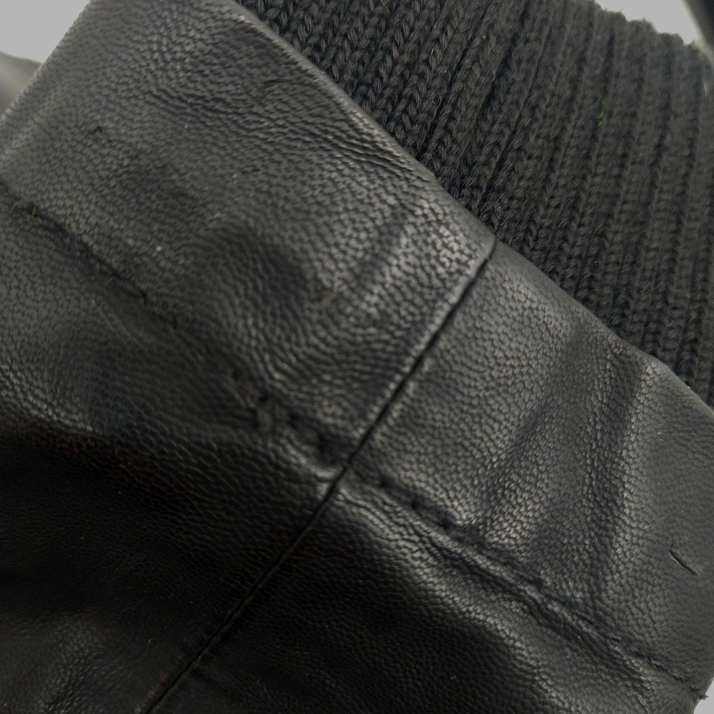 Free People Women's Black Faux Leather Asymmetrical Zip Collared Moto Jacket Sz2 - Picture 16 of 16